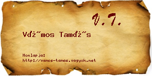 Vámos Tamás névjegykártya