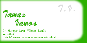 tamas vamos business card